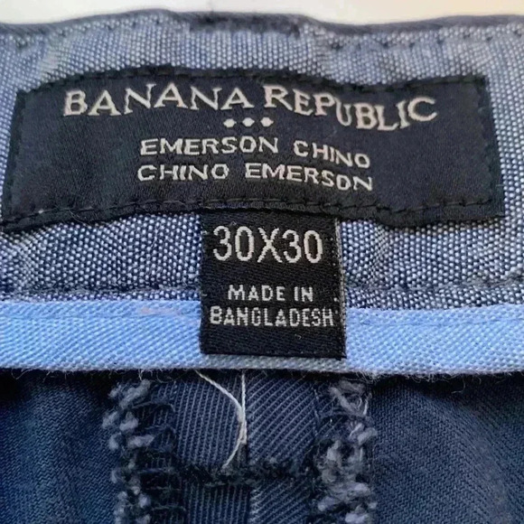 Banana Republic Emerson Chino  Pants 100% Cotton Dark Blue EUC - Picture 7 of 14